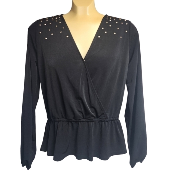 Michael Kors Studded V-neck Blouse​ - Picture 1 of 9